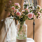 Faux Silk Real Touch Blooming Rose Stem in Pink 25" Tall