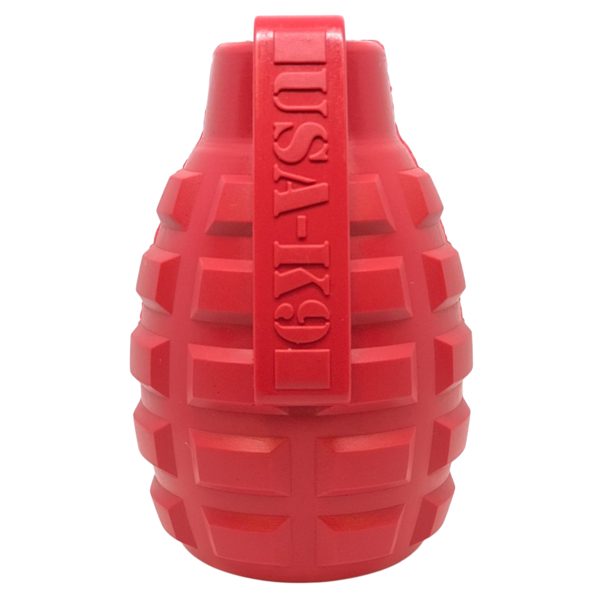 USA-K9 Grenade Rubber Dog Chew Toy | K9 Handler Reward Toy | Red & Blue | USA Made