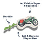 Country Living Retro Army Motorcycle with Squeaker & Crinkle Paper Plush Dog Toy
