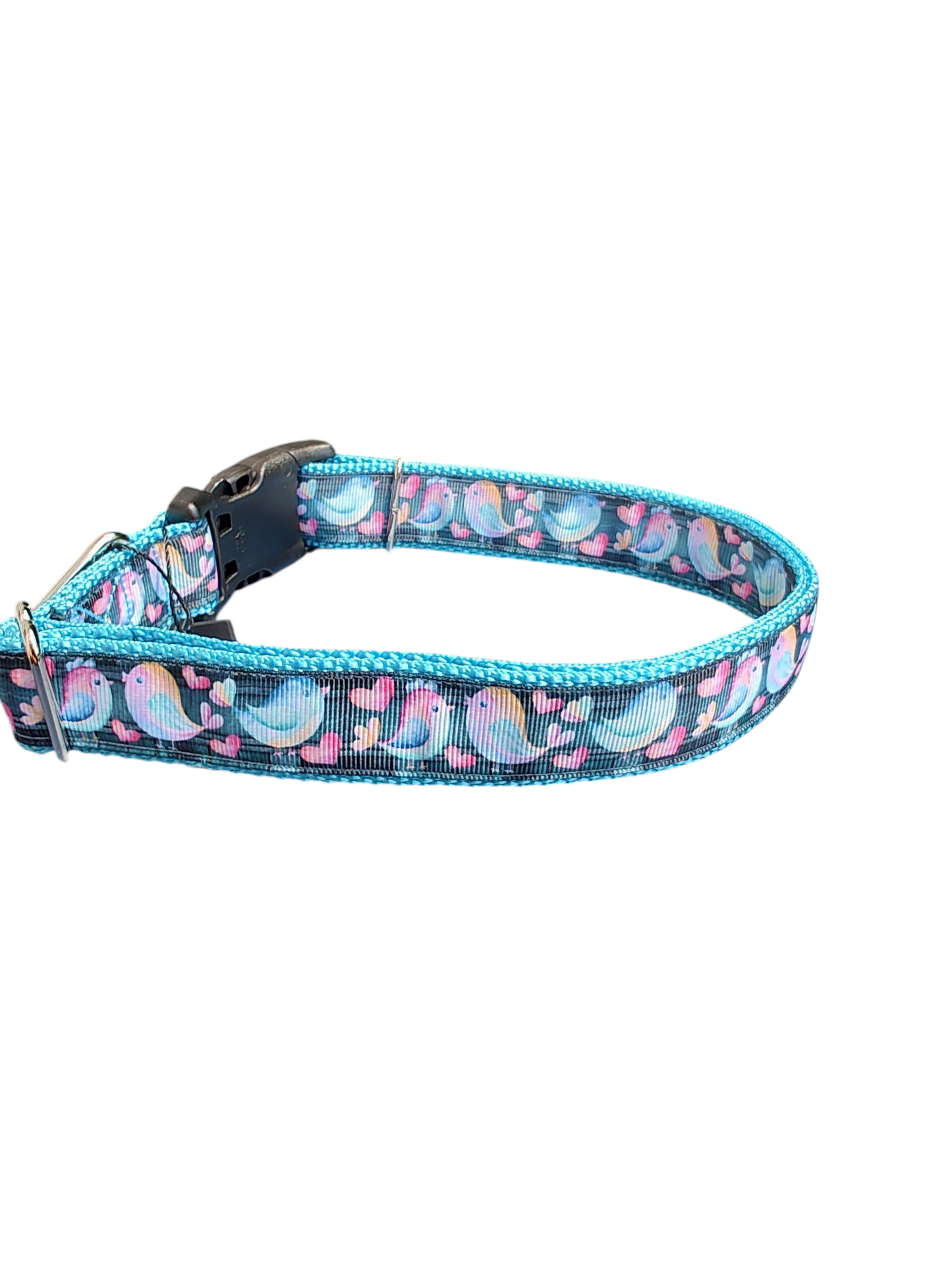 Love Birds Nylon Dog Collar