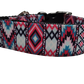 1.5" Wide Pink Tribal Nylon Dog Collar