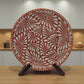 Juego de 4 platos de pared de Talavera en marrón y blanco | Platos decorativos de 11,5"