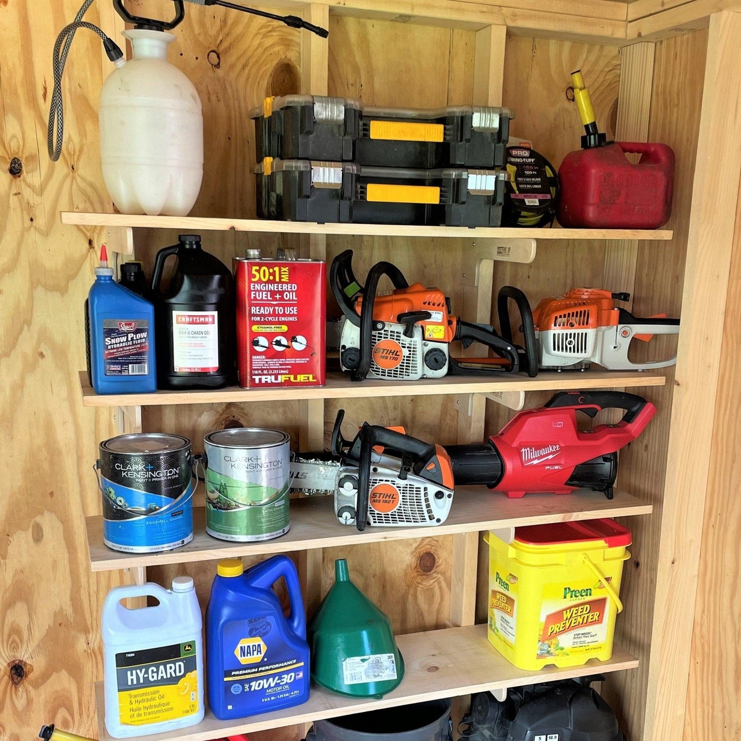 Heavy-Duty Shed Shelf Bracket Kit