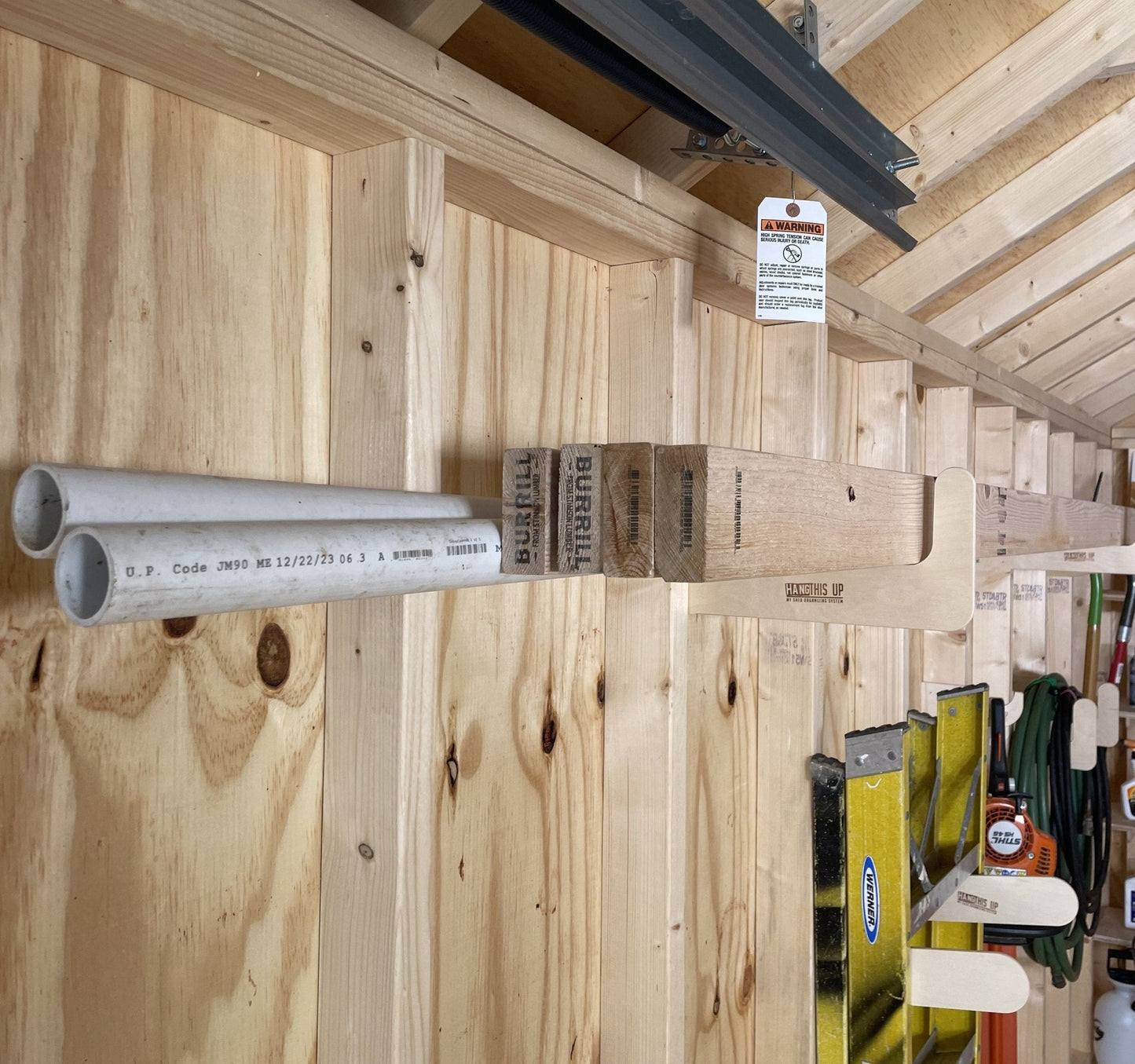 Stud Mounted Shed Storage Organizer Hooks