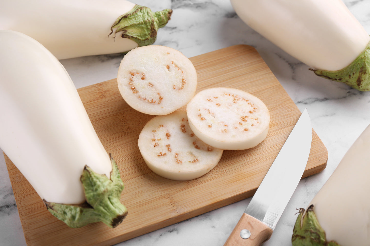 50 CASPER WHITE EGGPLANT Solanum Melongena Fruit / Vegetable Seeds