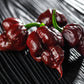 10 Chocolate CAROLINA REAPER PEPPER World's Hottest Capsicum Chinense Hot Brown Chili Vegetable Seeds