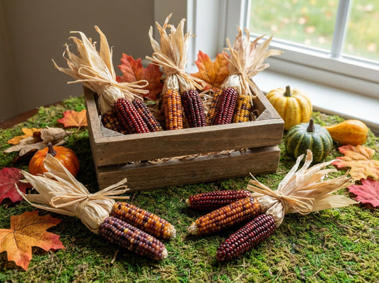 50 Indian MINI MIX CORN Miniature 4" Ears Ornamental Zea Mays Vegetable Seeds