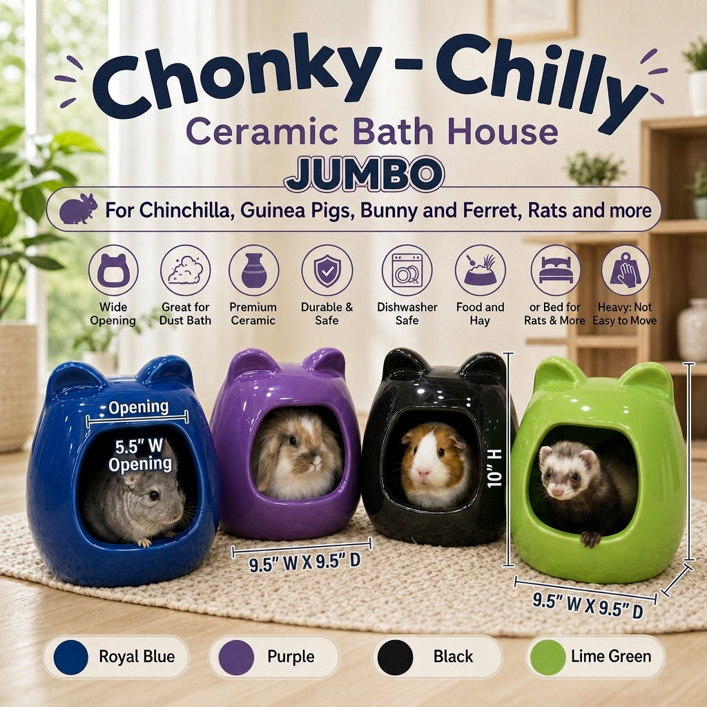 Chonky Chilly Jumbo Size -Ceramic  Home or Dish or Dust Bath