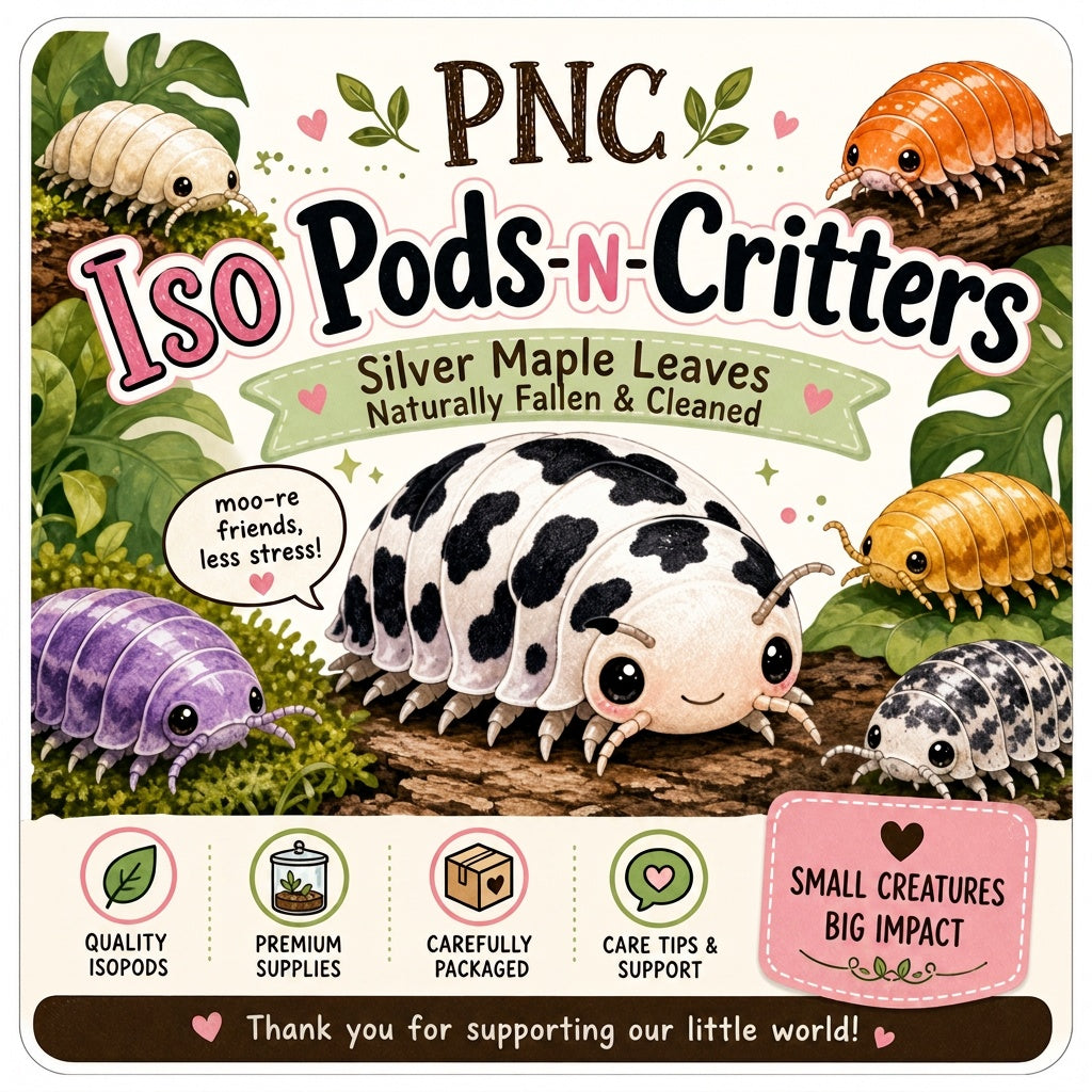 Isopod Silver Leaf Mix Naturally Collected ,Cleaned & Prepared