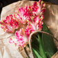 Faux Silk Flower Flame Tulip Stem 24" Tall