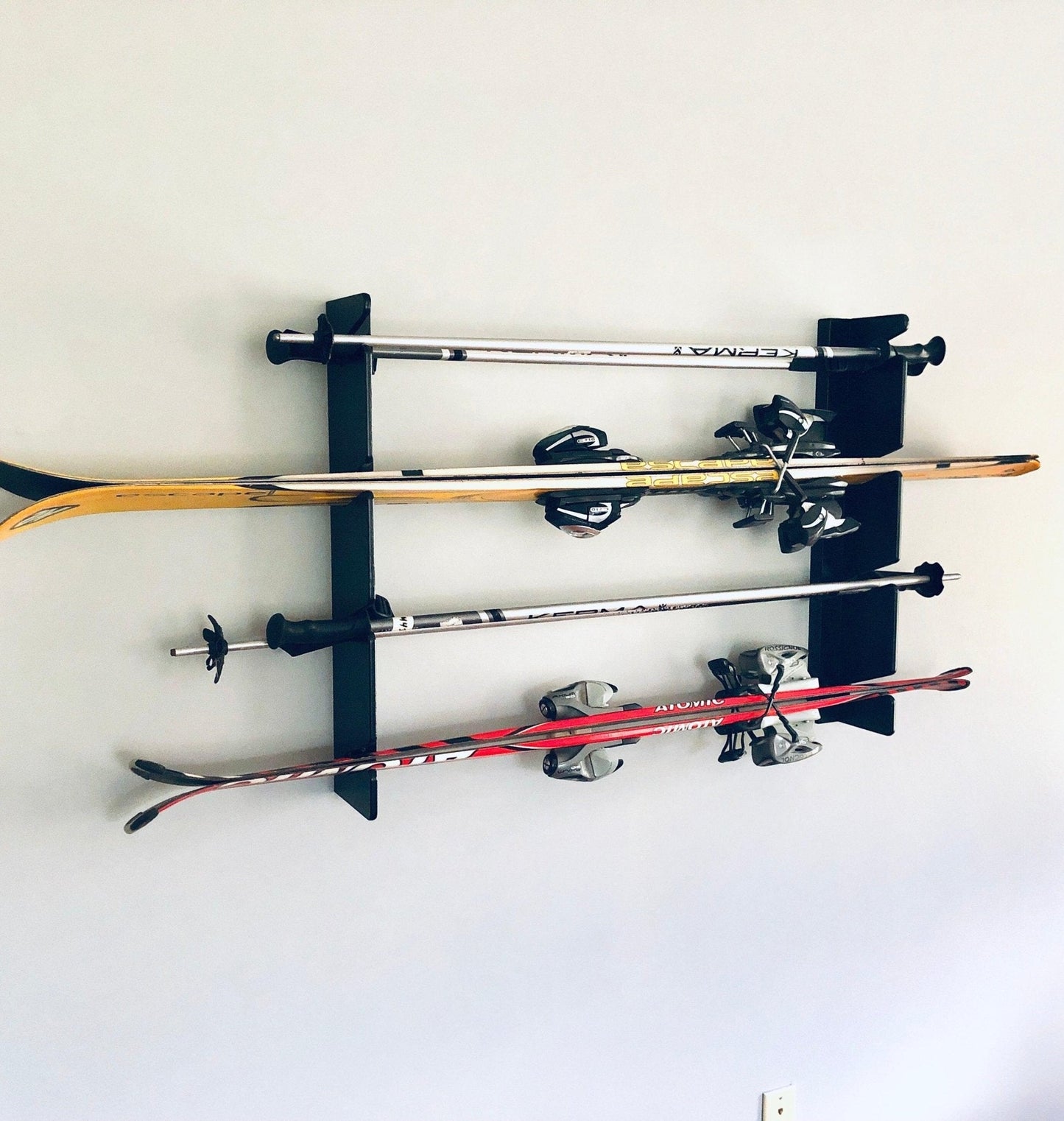 Wall-Mounted Ski Rack