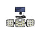 Solar Lamp Outdoor Flood Light with Motion Sensor, 3 Heads, IP65 Waterproof