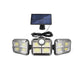 Solar Lamp Outdoor Flood Light with Motion Sensor, 3 Heads, IP65 Waterproof