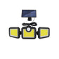 Solar Lamp Outdoor Flood Light with Motion Sensor, 3 Heads, IP65 Waterproof