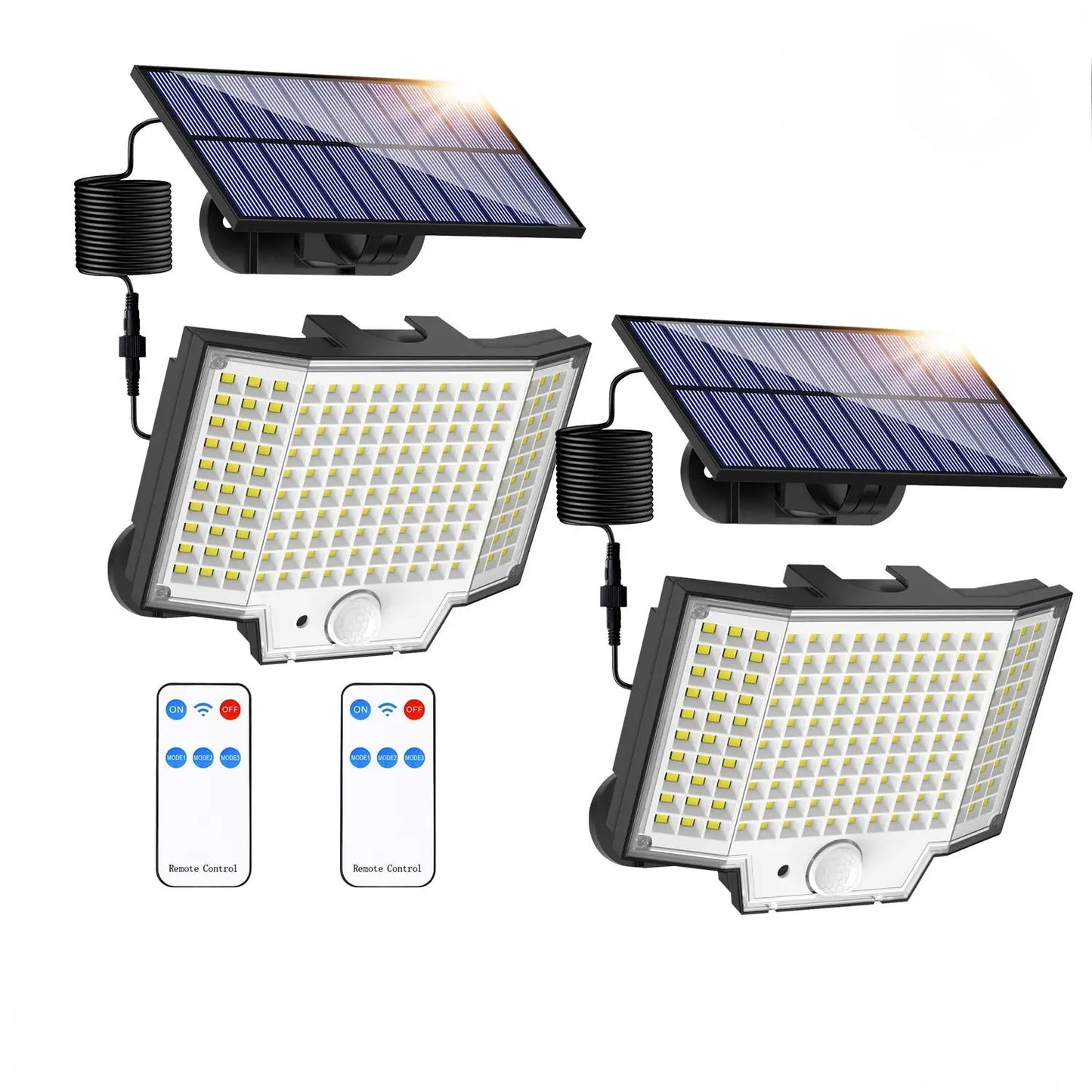 Solar Light Outdoor LED Motion Sensor Wall Lamp with 3 Modes & IP65 Waterproof