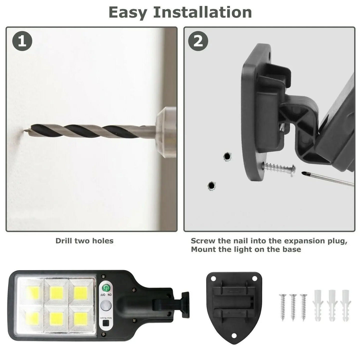 Solar Powered Light Outdoor with PIR Motion Sensor, 72-LED & Weatherproof