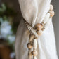 Solid Wood Handmade Rustic Curtain Tiebacks