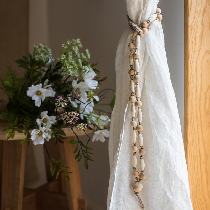 Solid Wood Handmade Rustic Curtain Tiebacks