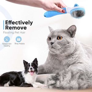 Cepillo carda autolimpiante para perros, gatos y conejos