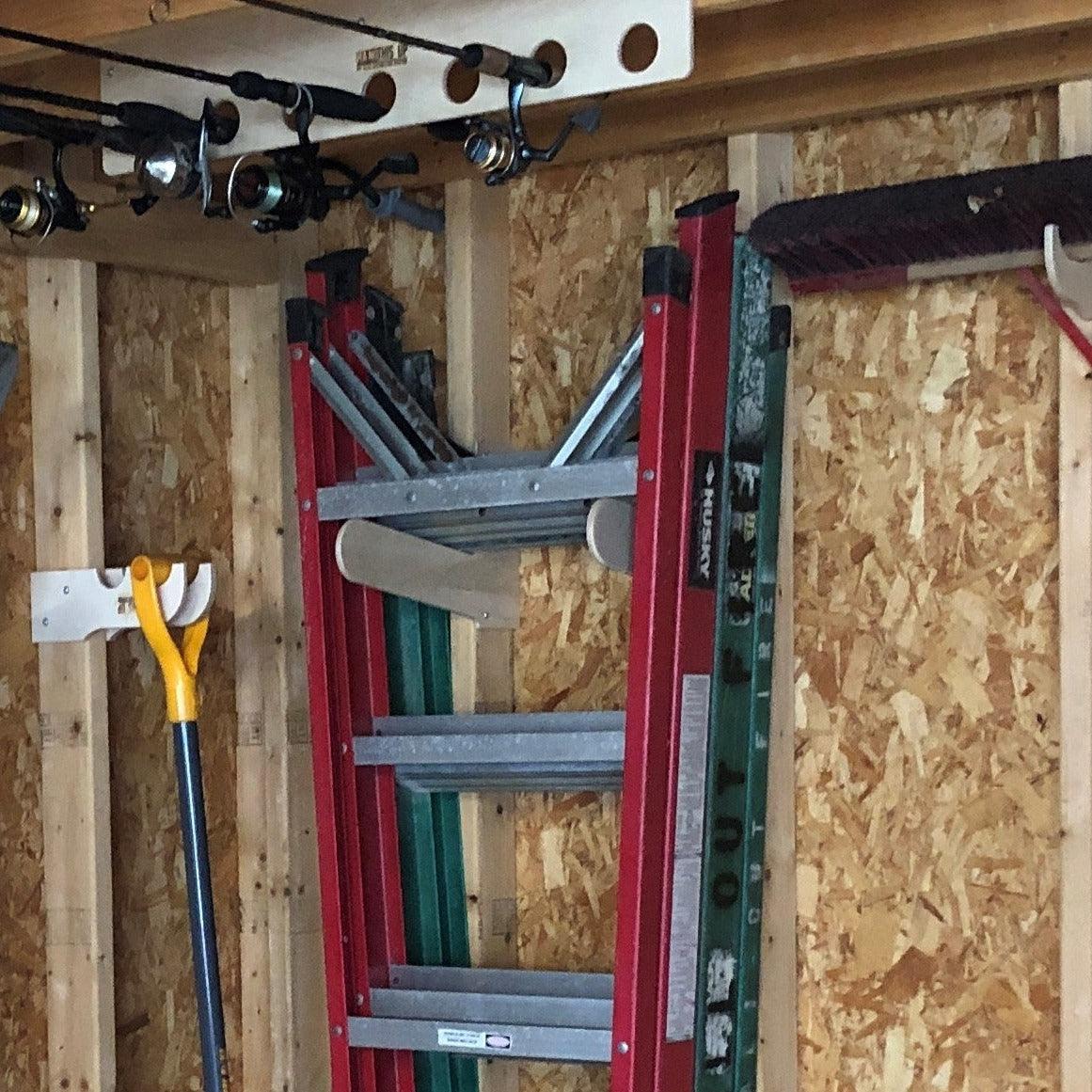 Step Ladder Organizer Rack - Stud Mounted