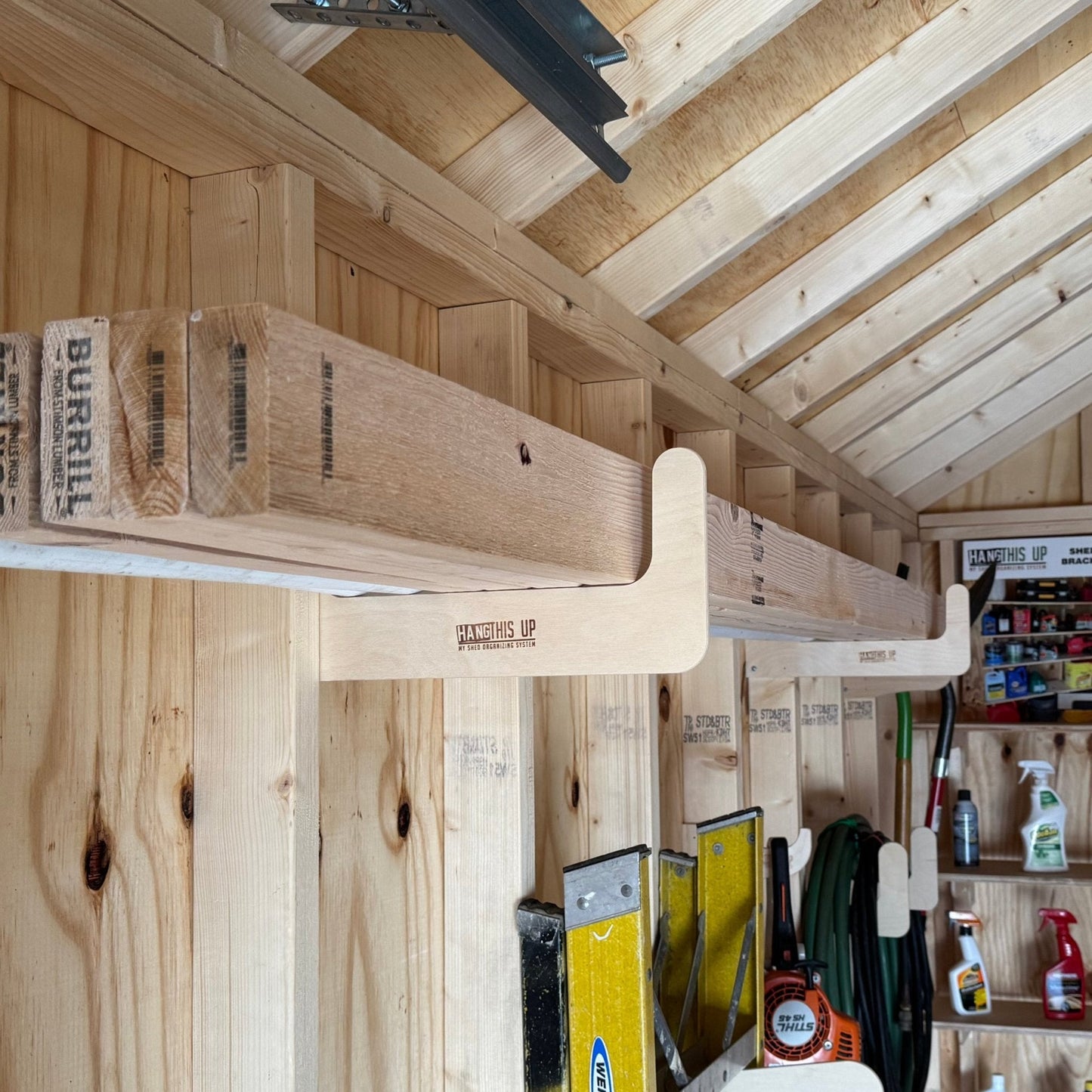 Stud Mounted Shed Storage Organizer Hooks