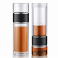 Double Wall Tea Glass Bottle With Stainless Steel Filter Tea Steeper