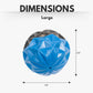 Country Living Geometric Textured Ball Dog Chew Toy, Interactive Rubber Toy for Mental Stimulation – Large