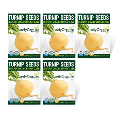 Purely Organic Golden Globe Turnip Seeds - USDA Organic