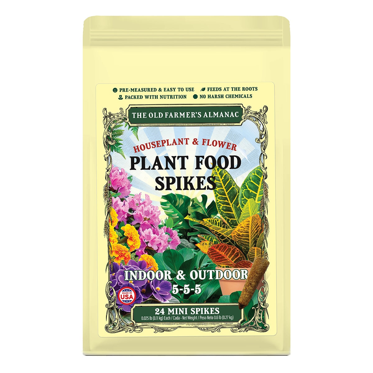 The Old Farmer's Almanac Houseplant & Flower Plant Food Mini Spikes