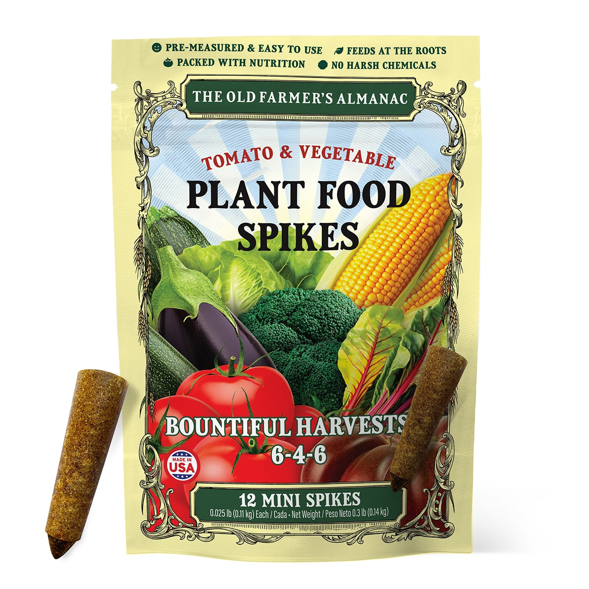 The Old Farmer's Almanac Tomato & Vegetable Plant Food Mini Spikes