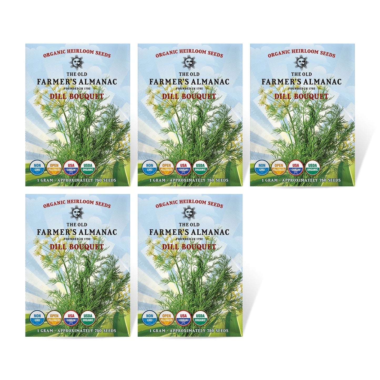 The Old Farmer's Almanac Heirloom Bouquet Dill Seeds - USDA Organic