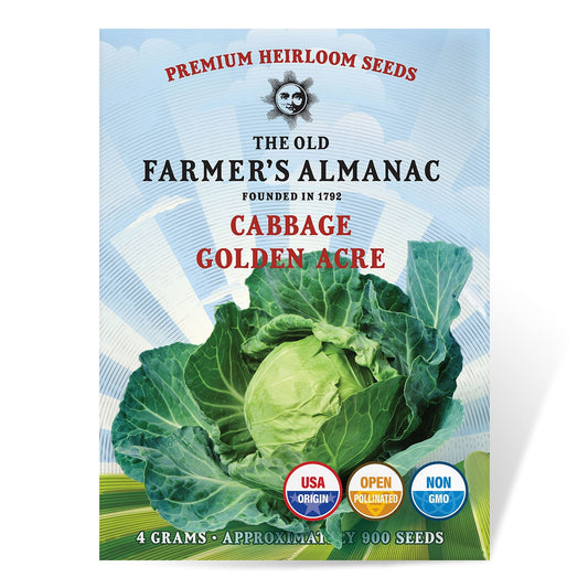 The Old Farmer's Almanac Heirloom Golden Acre Cabbage Seeds