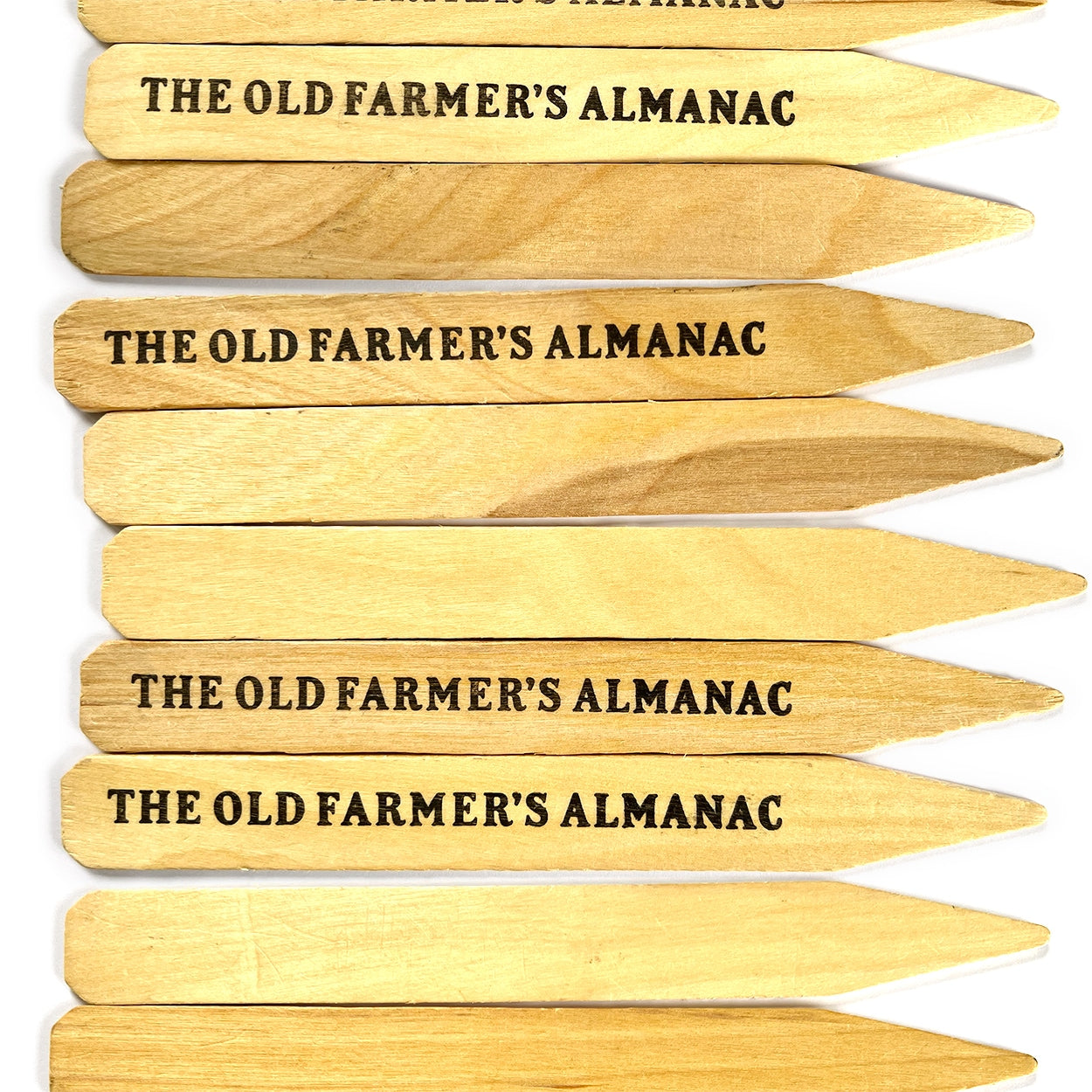 The Old Farmer's Almanac Wooden Garden Seed & Plant Markers - 40 Stakes - 8.0 x 0.875 Inches Each