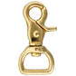 Horse Tack Brass-Plated Trigger Snap Square Eye Snap Loop Eye 2-1/2"