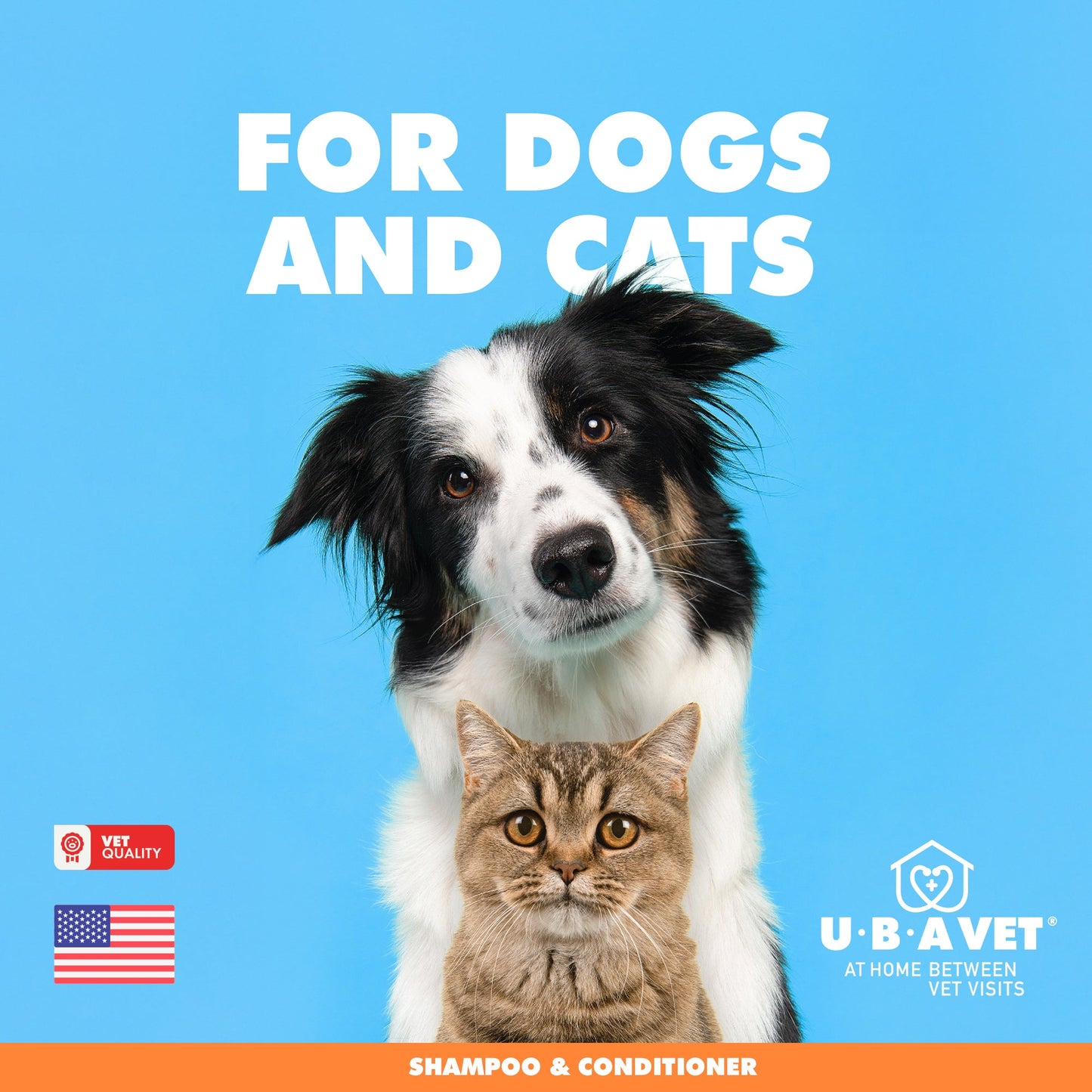 UBAVET Aloe & Oatmeal Shampoo for Dogs & Cats – Gentle, Moisturizing Cleanser for Sensitive Skin (16.9 fl oz / 500ml)