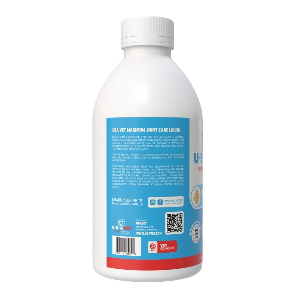 UBAVET Joint Power MEG Maximum Joint Support Liquid for Dogs & Cats