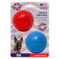 Pack de 2 juguetes para perros Glitter Ball | Pelota de búsqueda flotante de goma suave con dispensador de premios | Fabricado en EE. UU.