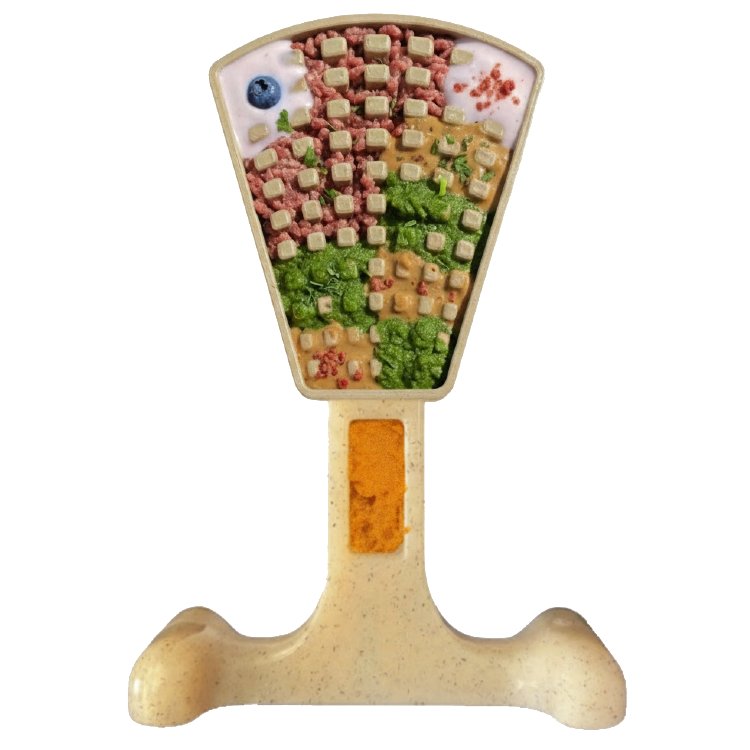Waffle Tower Juguete Masticable y de Enriquecimiento de Nylon | 2 en 1 para Masticadores Agresivos | SodaPup