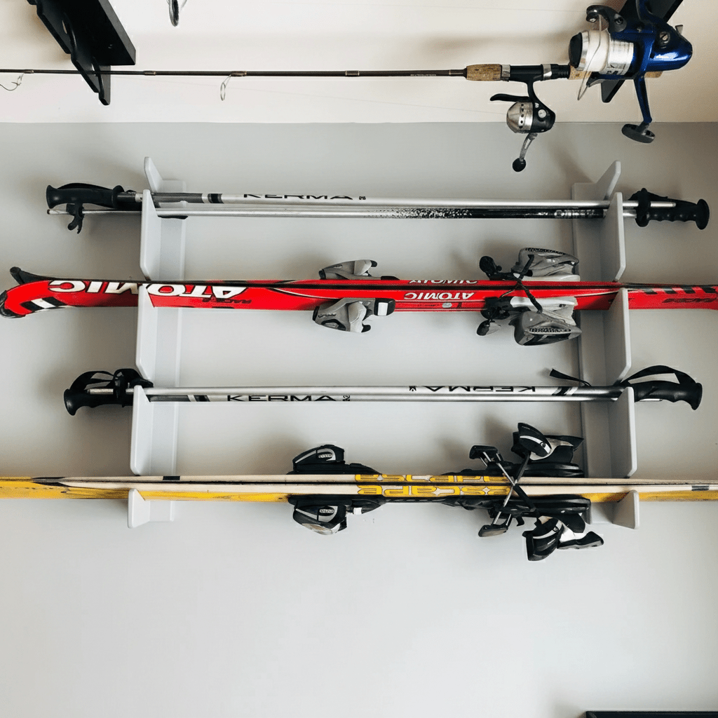 Wall-Mounted Ski Rack