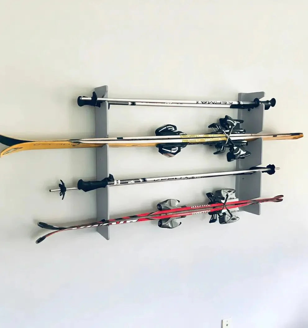 Wall-Mounted Ski Rack