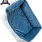 Upgrade your furry friend's comfort with our Medium Orthopedic Rectangle Bolster Pet Bed in Blue! 🐾💙 Perfect for restful naps and support!