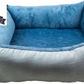 Upgrade your furry friend's comfort with our Medium Orthopedic Rectangle Bolster Pet Bed in Blue! 🐾💙 Perfect for restful naps and support!