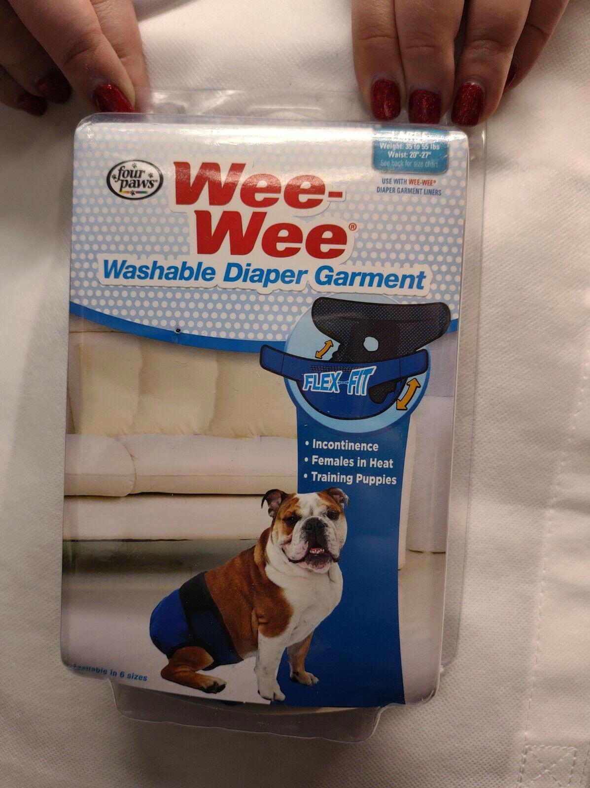 NIB four paws Wee-Wee Diaper Garmet - Dogs (Large Up To 35-55lb/ Waist 20-27”