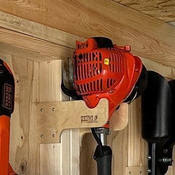 Weed Wacker Organizer Rack -Stud Mounted