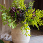 White Textured Porcelain Ceramic Jar Vase