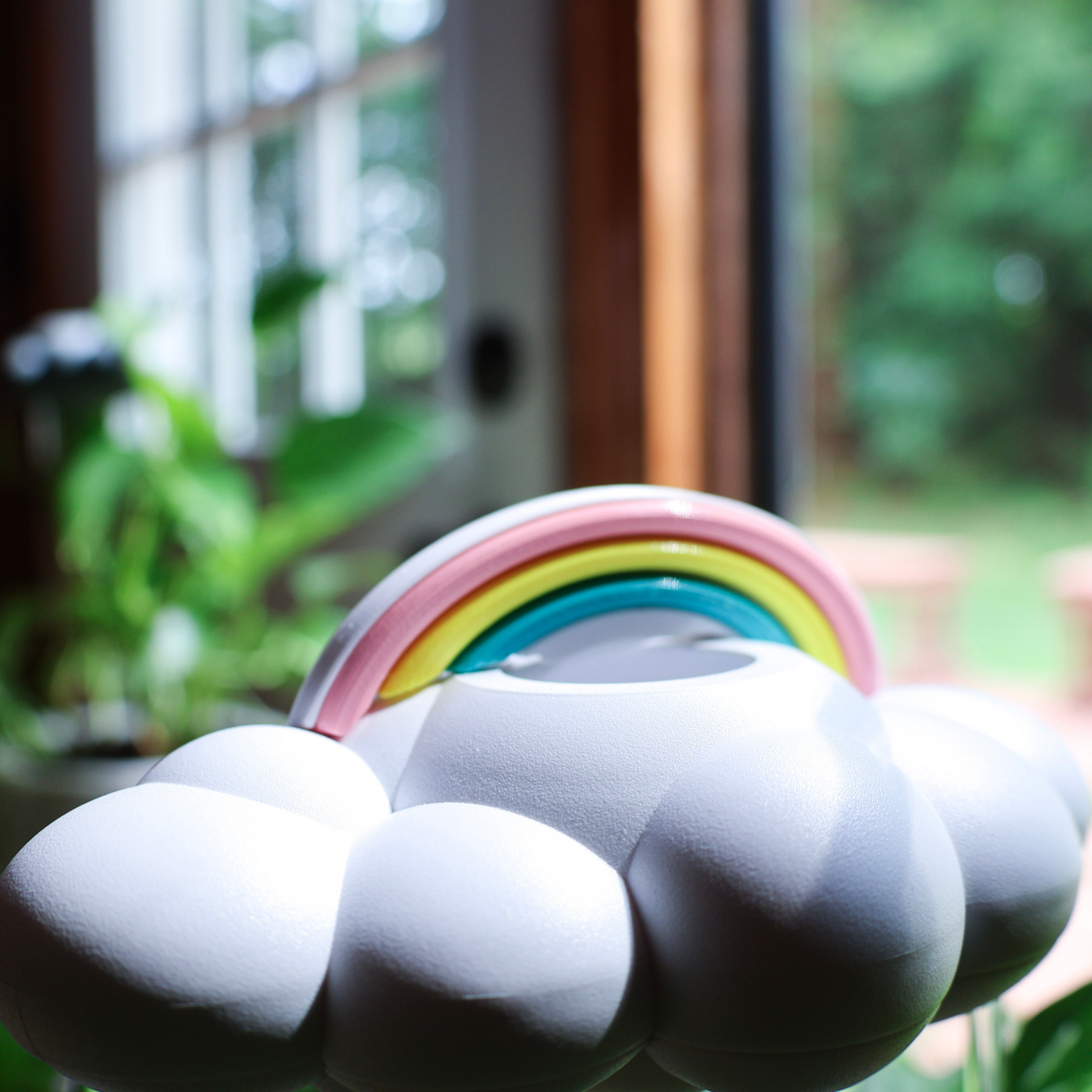 Original Dripping Rain Cloud with Pastel Rainbow Charm