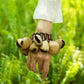 "El Ritmo del Bosque" - Sonaja de pulsera de semillas naturales y brazalete de percusión